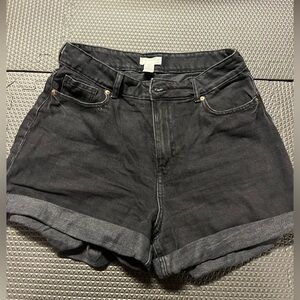 H&M Charcoal Button-Up Shorts